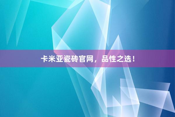 卡米亚瓷砖官网，品性之选！